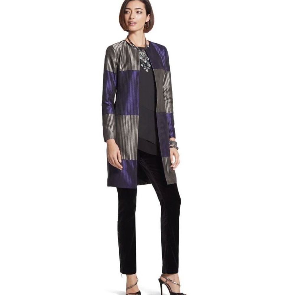 NWT Chico’s Black label LUCETTA DUSTER JACKET
